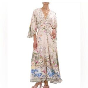 Camilla Floral Maxi Dress in Pink and Blue sz: XS. NWT